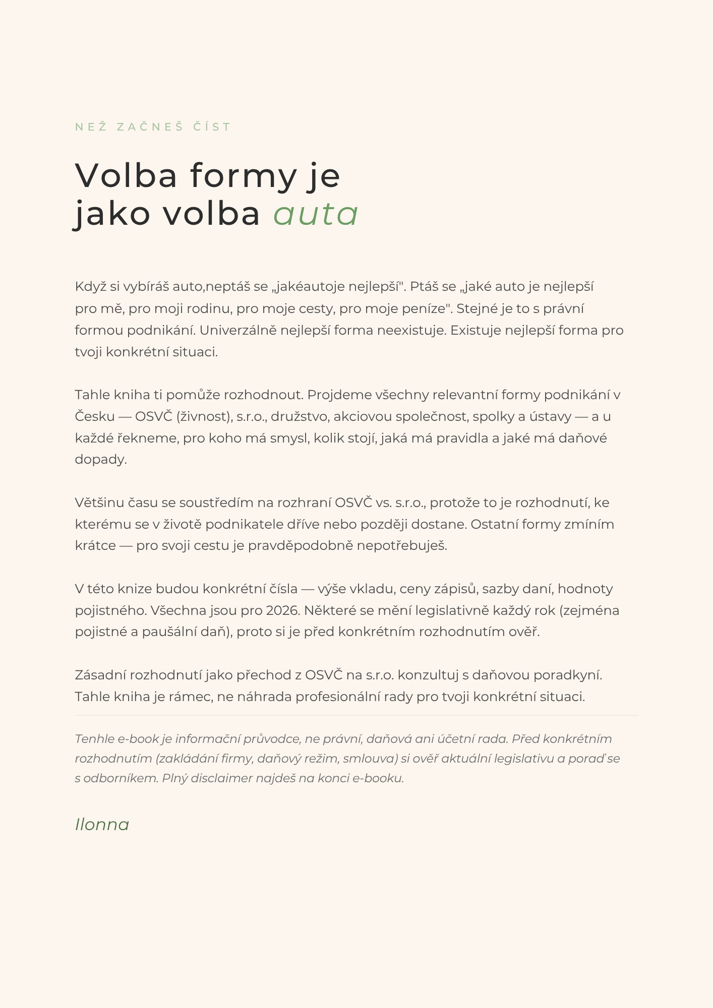 Právní formy podnikání 2026 — OSVČ, s.r.o. | Ebook - Obrázek 2