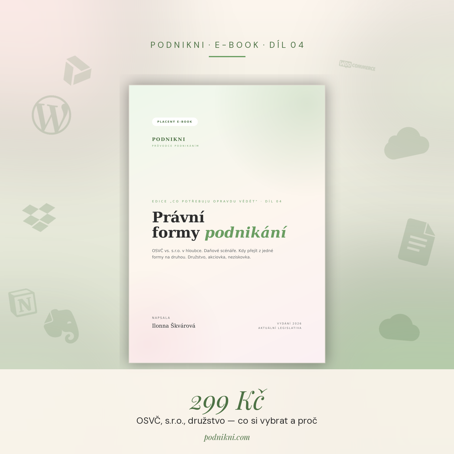 Právní formy podnikání — ebook Podnikni 2026