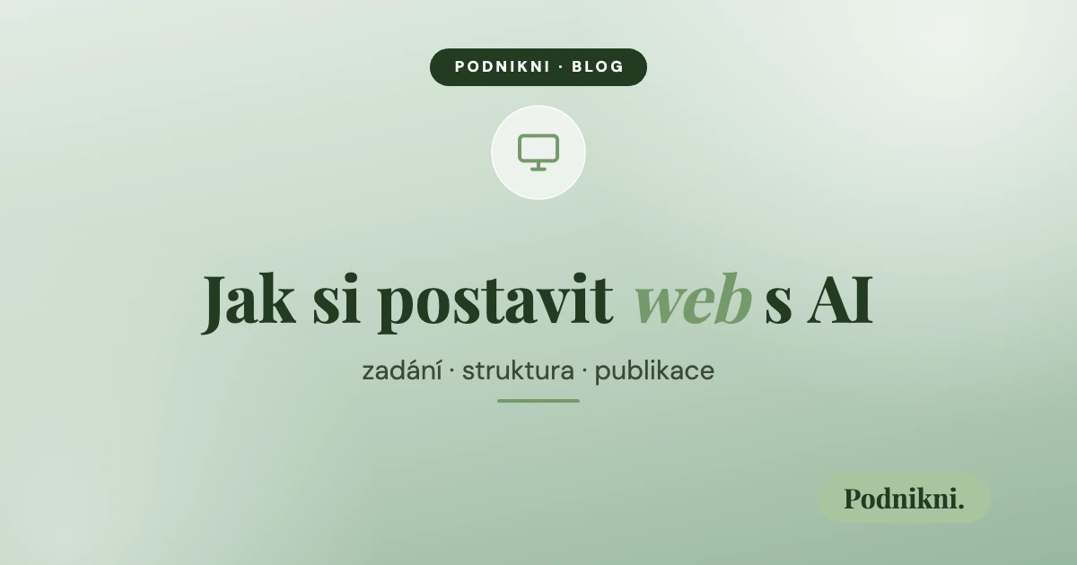 Jak si postavit web s AI – a kdy to radši nechat na profíkovi